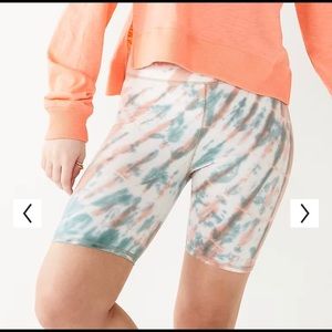 Tie dye biker shorts